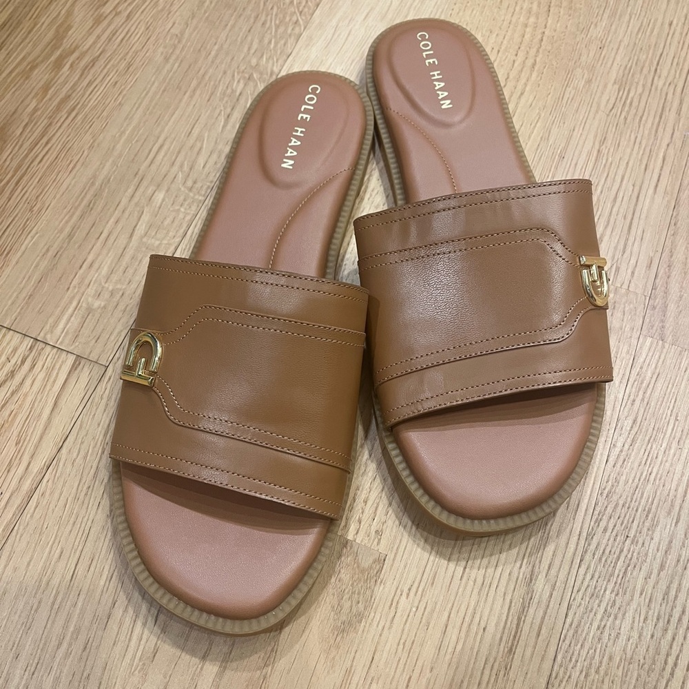 Cole Haan Women's Brown Slide Sandals